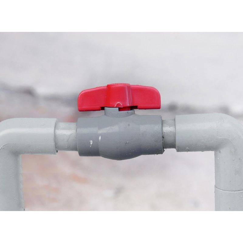 Pvc-kugelhahn, 2-wege-kompakt-t-ventil Zur Durchflussregelung In Abwasserleitungen, Grau, 32 Mm