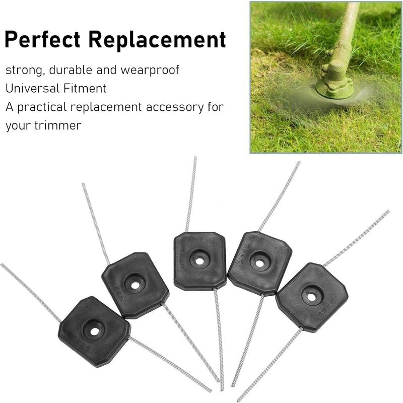 5-teiliger 150-mm-rasentrimmerkopf Aus Kunststoff Und Draht, Effizienter Kopf Für Garten Und Rasen.