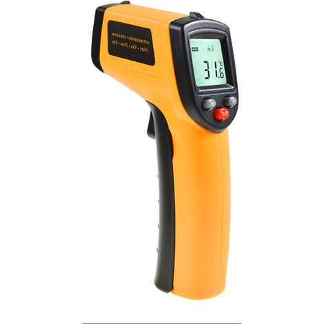 Infrarot-thermometerpistole (-50 °c Bis 400 °c), Berührungsloses Laserthermometer Mit Lcd-display Zum Kochen, Grillen, Für Pizzaöfen, Sencha-geräte, Kühlschränke Und Autos