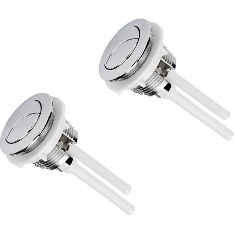 2 X 38 Mm Standard-doppelmengenspülkartuschen Für Toiletten, Chromsilber