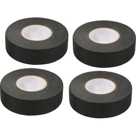 4 Stück Schwarzes Kfz-gewebeband (1,5 Cm X 15 M) – Kfz-gewebeband, Hochtemperatur-gewebeband, Hochleistungs-gewebeband, Kabelbaumband