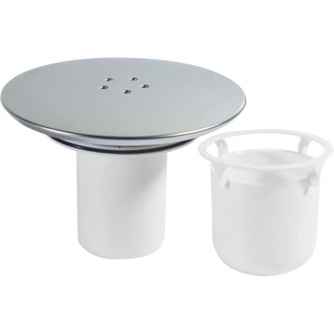 Duschablaufabdeckung – 90 Mm / 115 Mm – Chrom – Geruchsneutralisierende Dichtung – Weiß