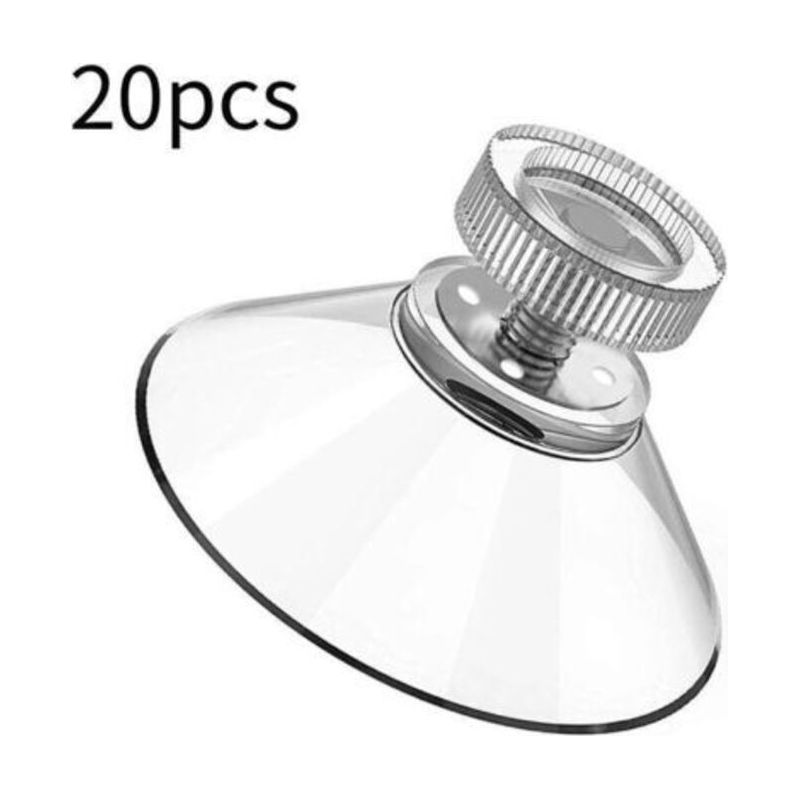 20er-pack Saugnäpfe Mit M5-gewinde Und Rändelmuttern, Transparenter Gewindesaugnapf Ø 40 Mm, Kein Bohren Erforderlich, Saugnapf Für Autofenster, Dekoration, Zum Aufhängen - Inhhub