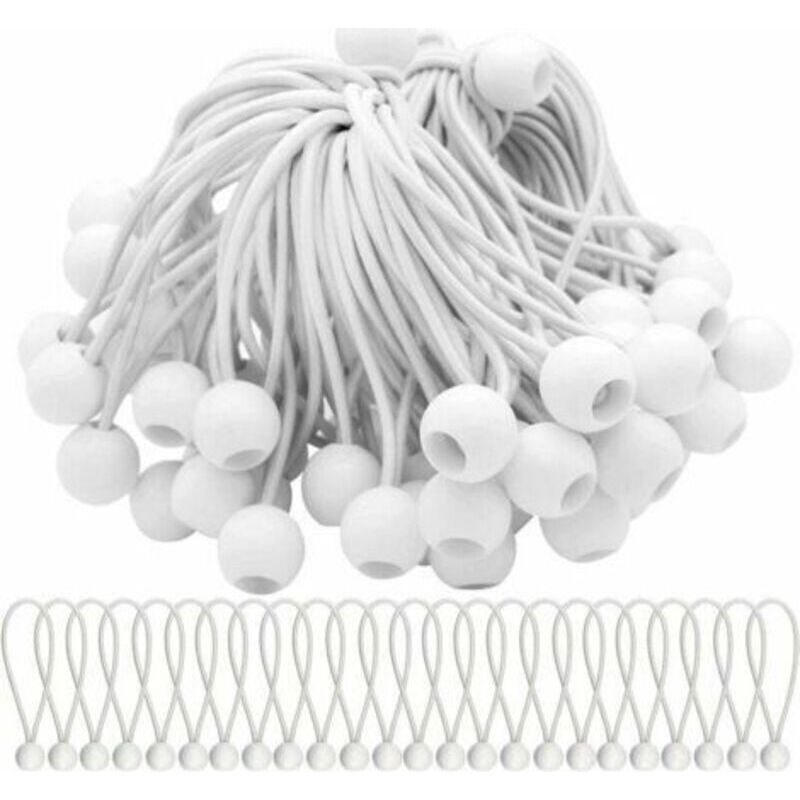 75er-pack Gummiseile (150 Mm) Mit Elastischen Kugeln – Hohe Festigkeit Zur Befestigung Von Markisen, Pavillons Und Planen – Dehnbar Bis Zu 300 Mm
