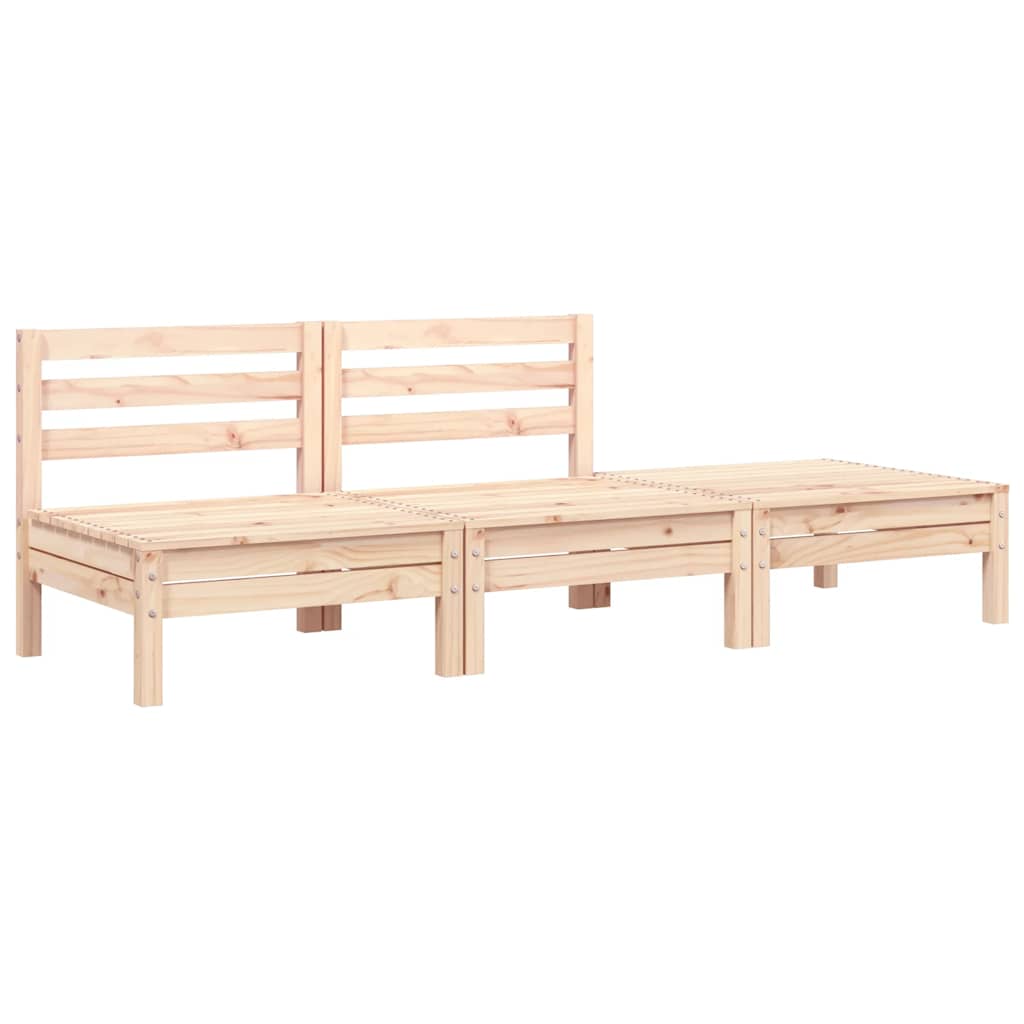 Maison Exclusive - Corner Sofa 3-sitzer Solid Pine Wood Natural P