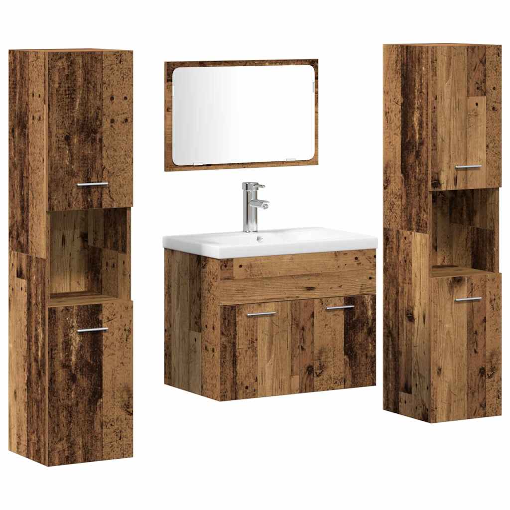 Maison Exclusive - Badezimmermöbel-set 4 Stk. Altholz 60 X 38,5 X