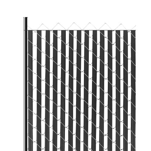 Sichtschutzlamellen, 1740 Mm Doppelwandige Vertikale Lamellen Mit Unterer Verriegelung Für Maschendrahtzäune, Hdpe-maschendrahtlamellen, Ideal Für Garten, Bauernhof, Sportplatz (schwarz)