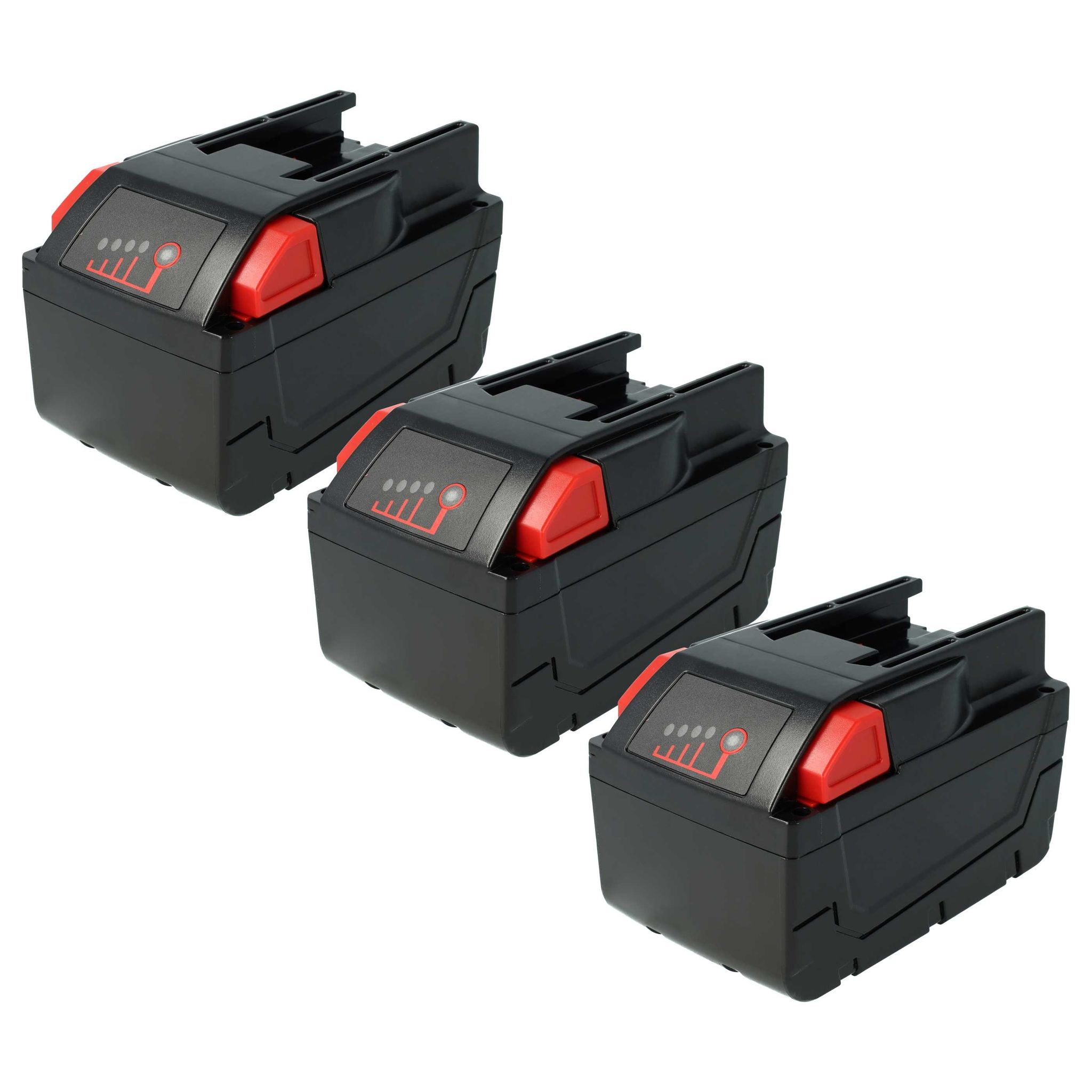 Vhbw Sparset 3x Li-ion Akku 3000mah (28v) Kompatibel Mit Werkzeuge Milwaukee 4933416345 C 12-28 Dcr 0-version Netz, Akku-radio Ersatz Für 4932352732.