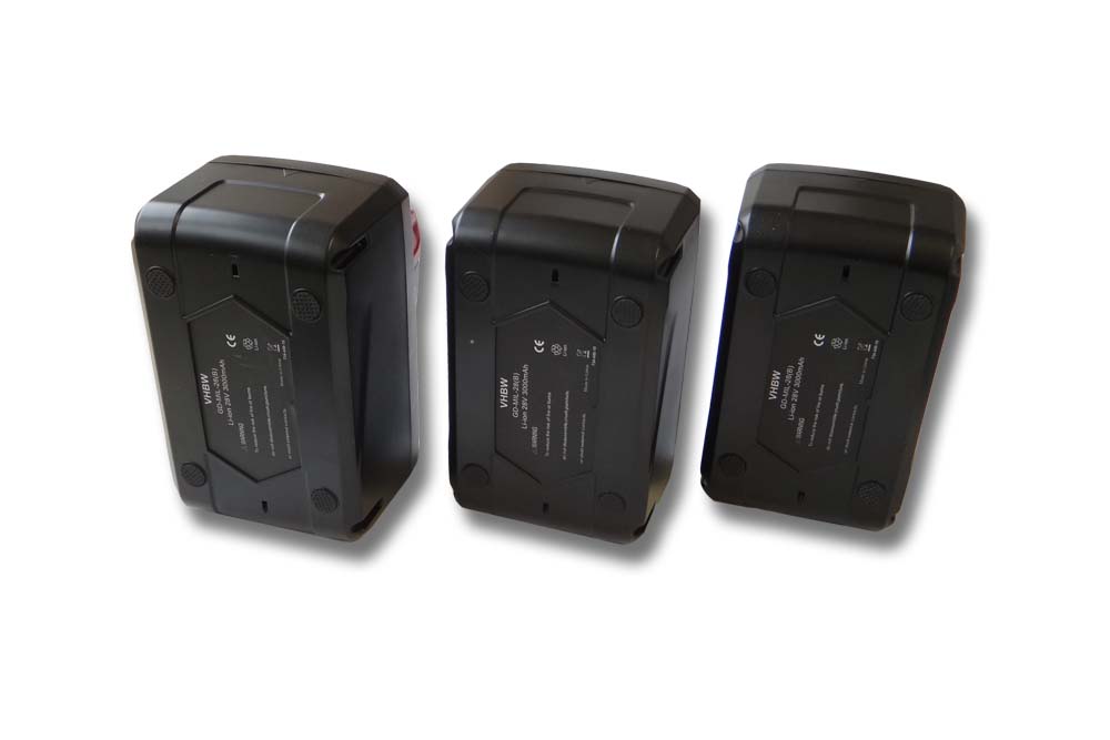 Vhbw Sparset 3x Li-ion Akku 3000mah (28v) Kompatibel Mit Werkzeuge Milwaukee Hd28 Iw Akku-schlagschrauber Etc. Ersatz Für 48-11-1830, 48-11-2830, 48-11-2850.