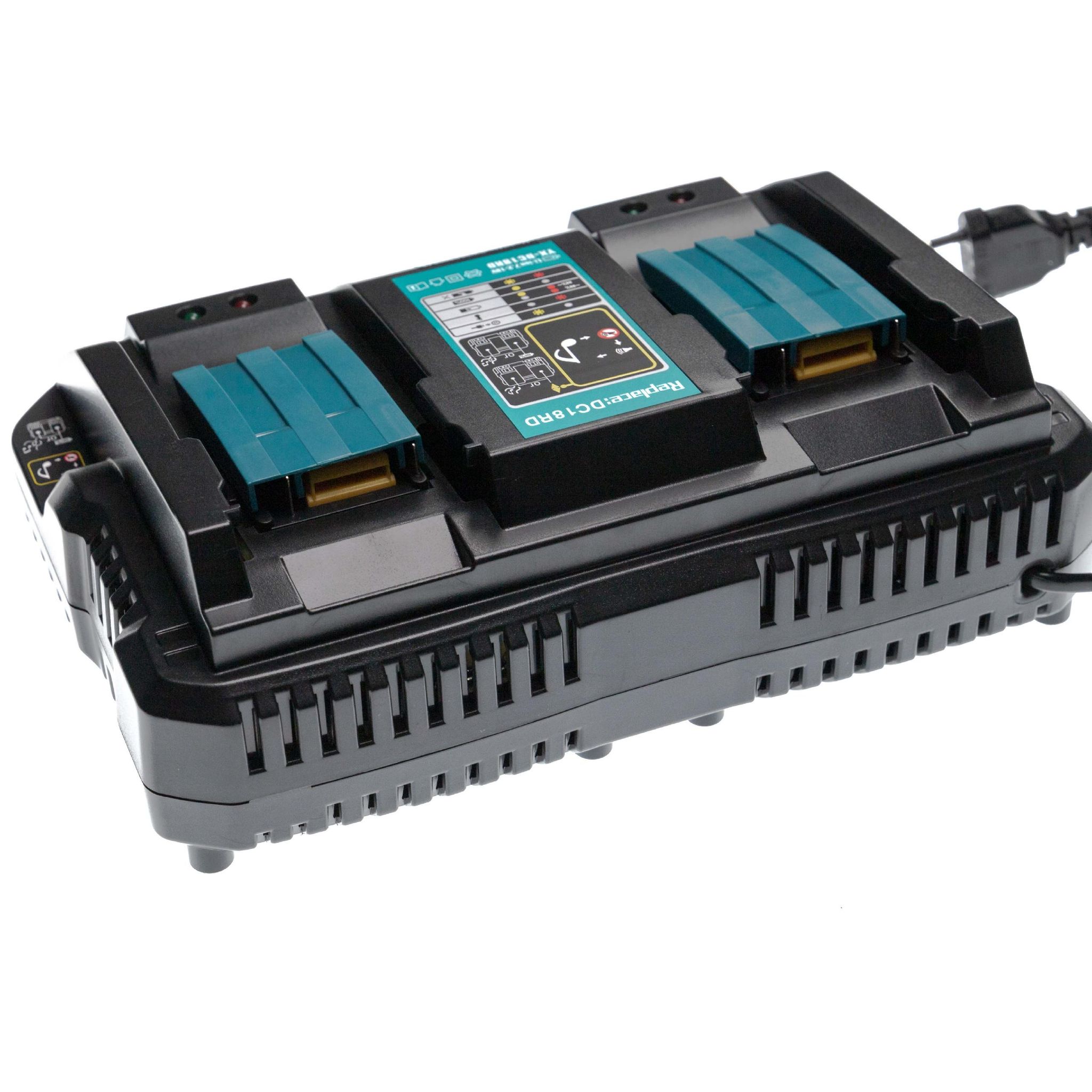 Vhbw Dual-ladegerät Kompatibel Mit Makita Bfr540zj, Bfs440rfe, Bfr440sfe, Bfr540z, Bfs440, Bfr540, Bfr540rfe Werkzeug Li-ion-akkus, 120 W, 14,4 V