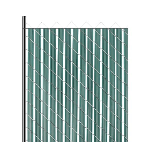 Sichtschutzlamellen 1130 Mm, Doppelwandige Vertikale Lamellen Mit Bodenverriegelung Und Flügeln Für Maschendrahtzäune, Hdpe-maschendrahtlamellen, Ideal Für Garten Und Bauernhof (grün)