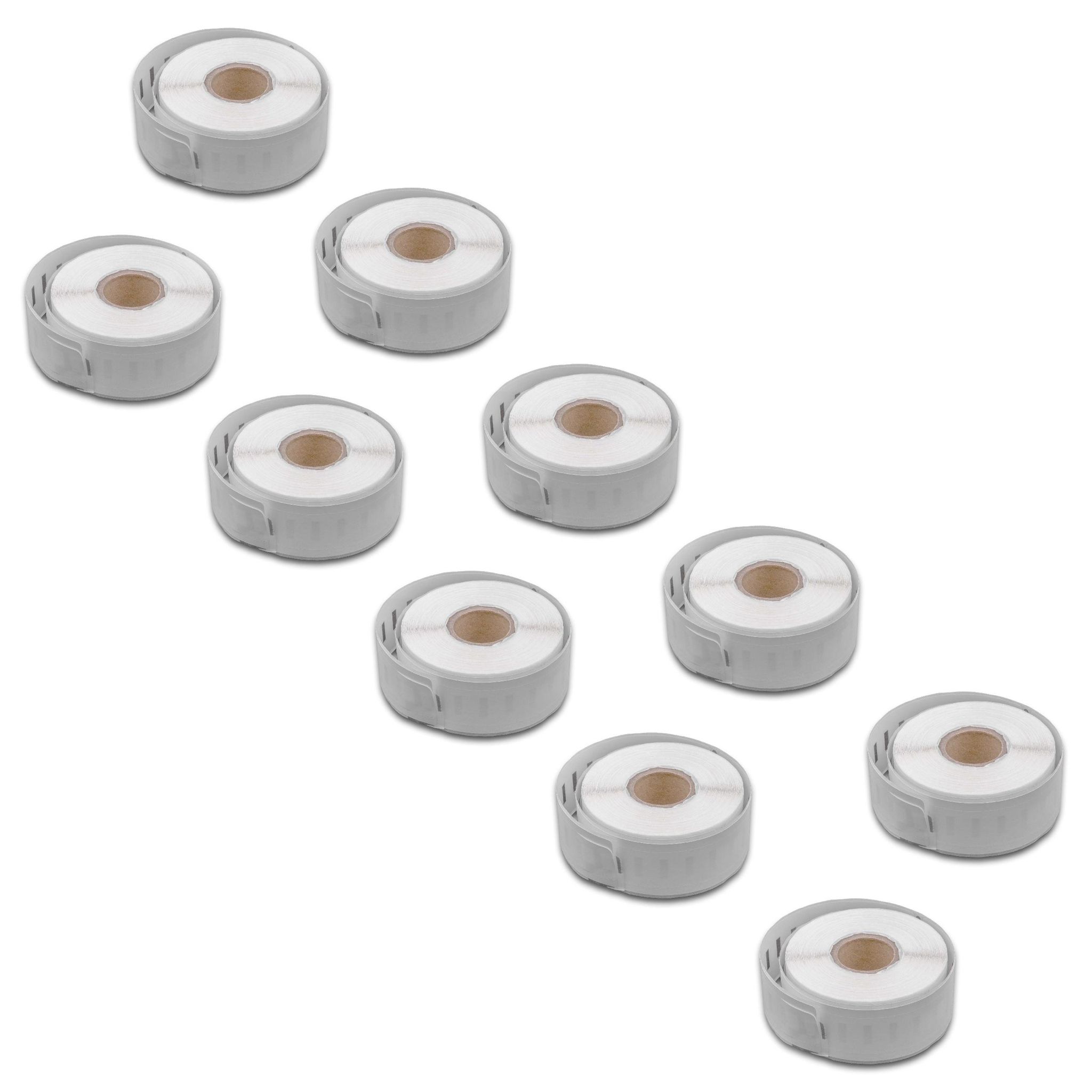 Vhbw 10x Etiketten-rolle Selbstklebend 19mm X 147mm Kompatibel Mit Etiketten-drucker Dymo Labelwriter 450, 450 Duo, 450 Turbo, 450 Twin Turbo, 4xl