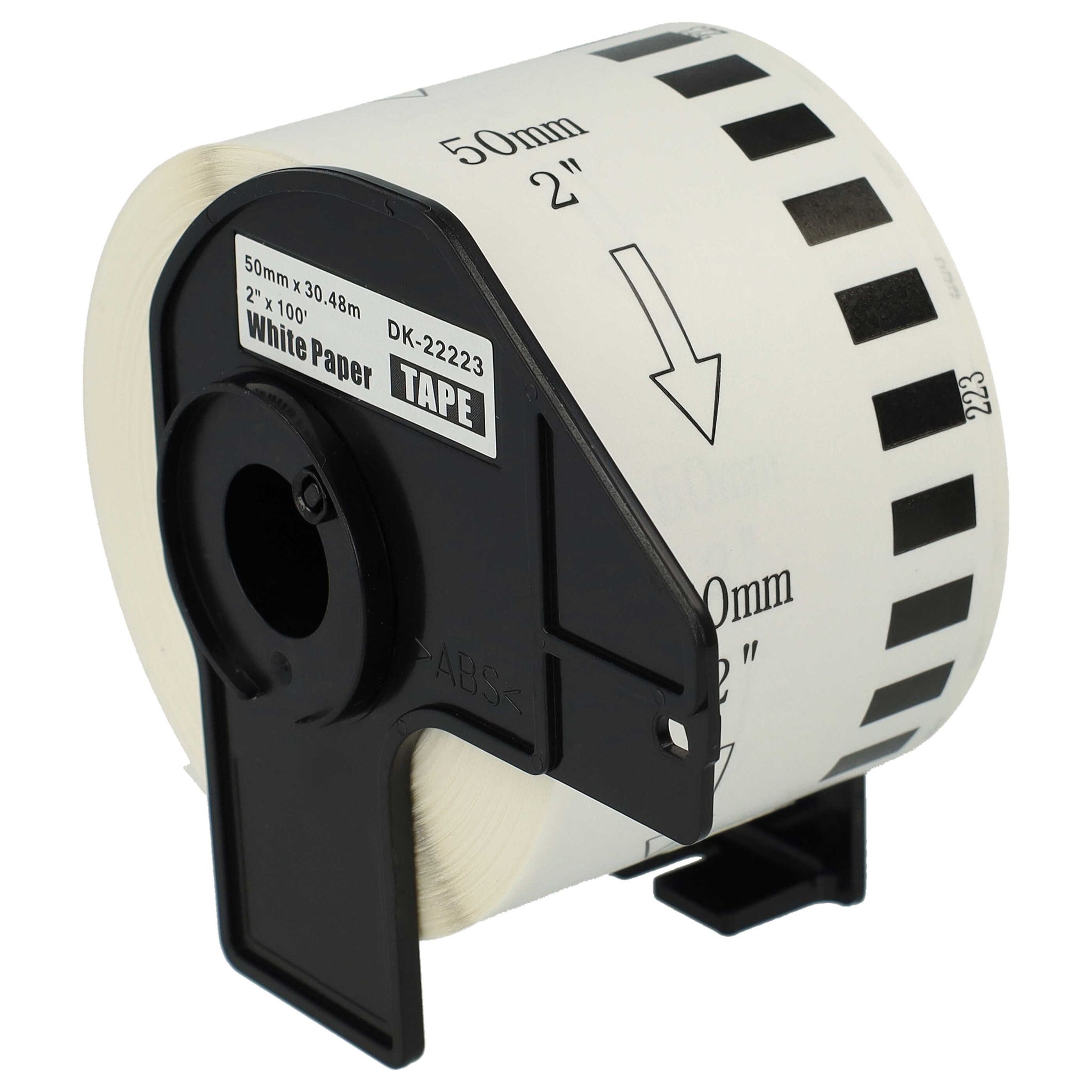 Vhbw - Rolle Etiketten Aufkleber Premium 50mm Kompatibel Mit Brother P-touch Ql-500bw, Ql-550, Ql-560, Ql-560vp, Ql-570, Ql-580, Ql-580n, Ql-650 Ersatz Für Dk-22223.