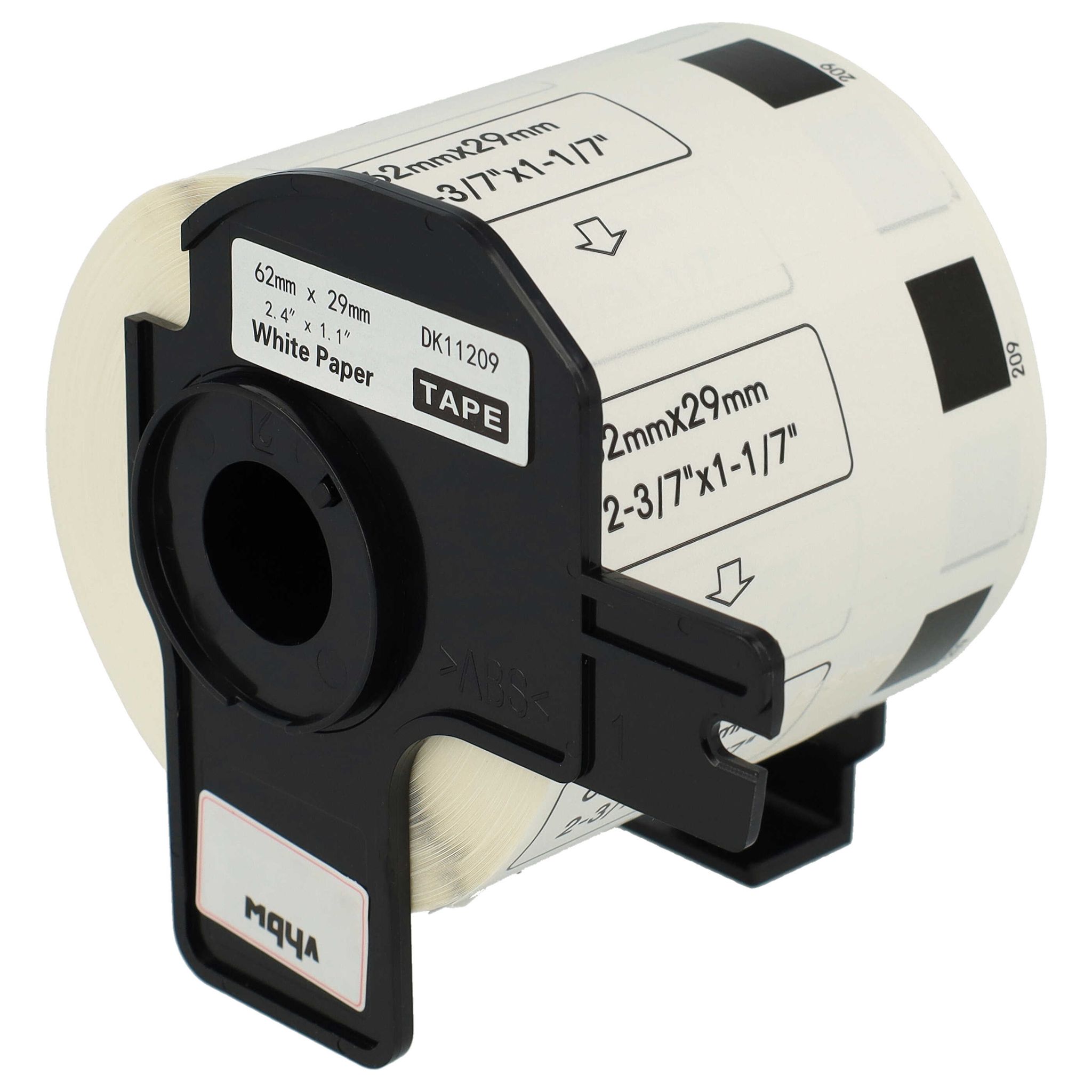 Vhbw - Etiketten-rolle Mit Halter 62mm X 29mm (800 Etiketten) Kompatibel Mit Brother Pt Ql-550, Ql-560, Ql560vp, Ql-570 Etiketten-drucker