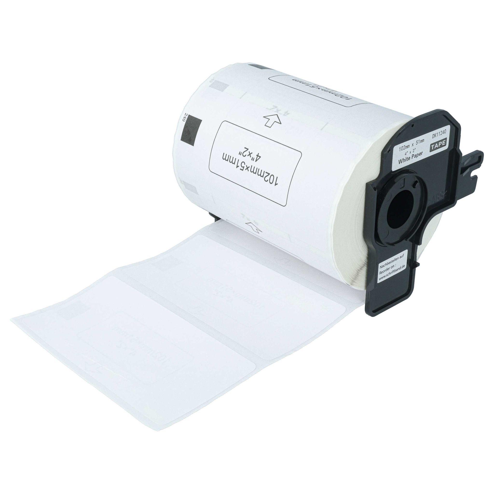 Vhbw - 1x Etiketten-rolle Mit Halter 102mm X 51mm (600 Etiketten) Kompatibel Mit Brother Pt Ql-1050, Ql1050n, Ql-1060 Etiketten-drucker