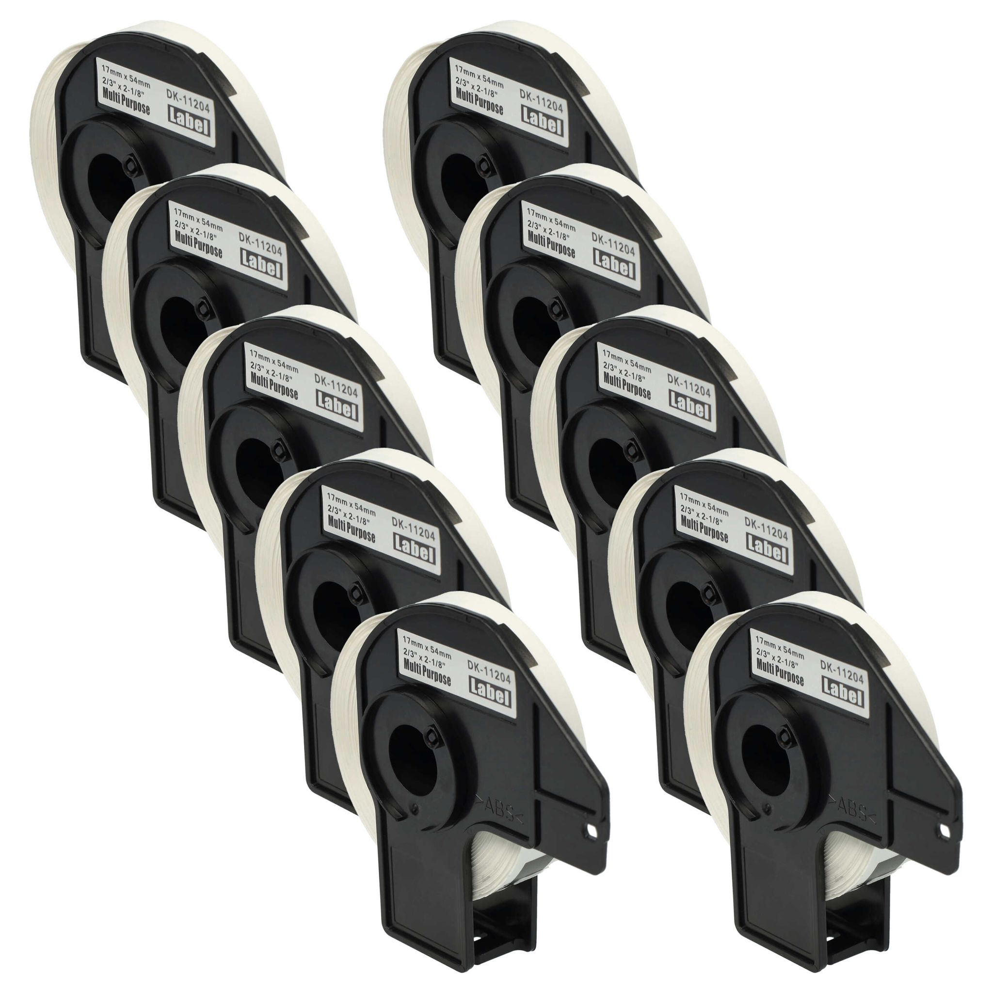 Vhbw - 10x Etiketten-rolle Mit Halter 17mm X 54mm (400 Etiketten) Kompatibel Mit Brother Pt Ql-1050, Ql1050n, Ql-1060 Etiketten-drucker