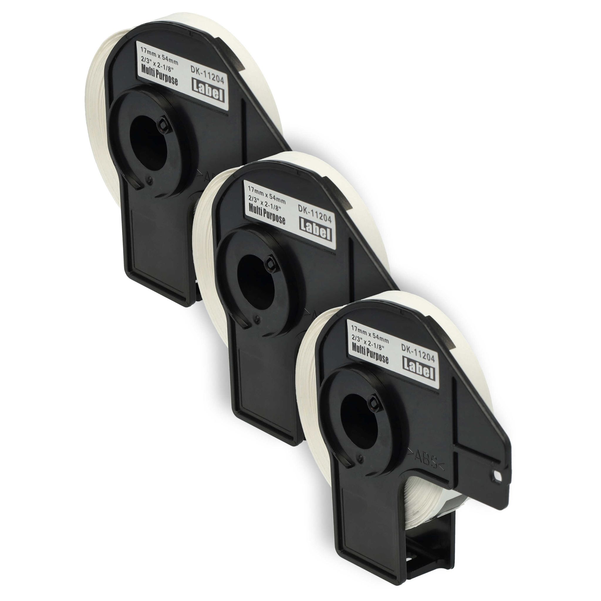 Vhbw - 3x Etiketten-rolle Mit Halter 17mm X 54mm (400 Etiketten) Kompatibel Mit Brother Pt Ql-1050, Ql1050n, Ql-1060 Etiketten-drucker