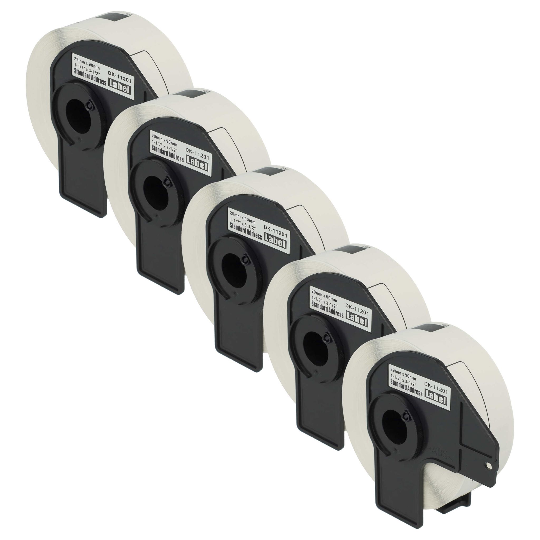 Vhbw - 5x Etiketten-rolle Mit Halter 29mm X 90mm (400 Etiketten) Kompatibel Mit Brother Pt Ql-1050, Ql1050n, Ql-1060 Etiketten-drucker Weiß