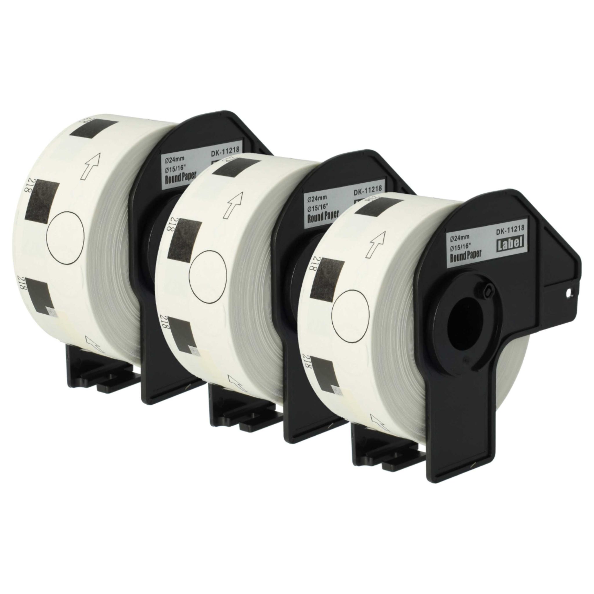 Vhbw - 3x Etiketten-rolle Mit Halter 24mm (1000 Etiketten) Kompatibel Mit Brother Pt Ql-1050, Ql1050n, Ql-1060, Ql1060n Etiketten-drucker - Premium