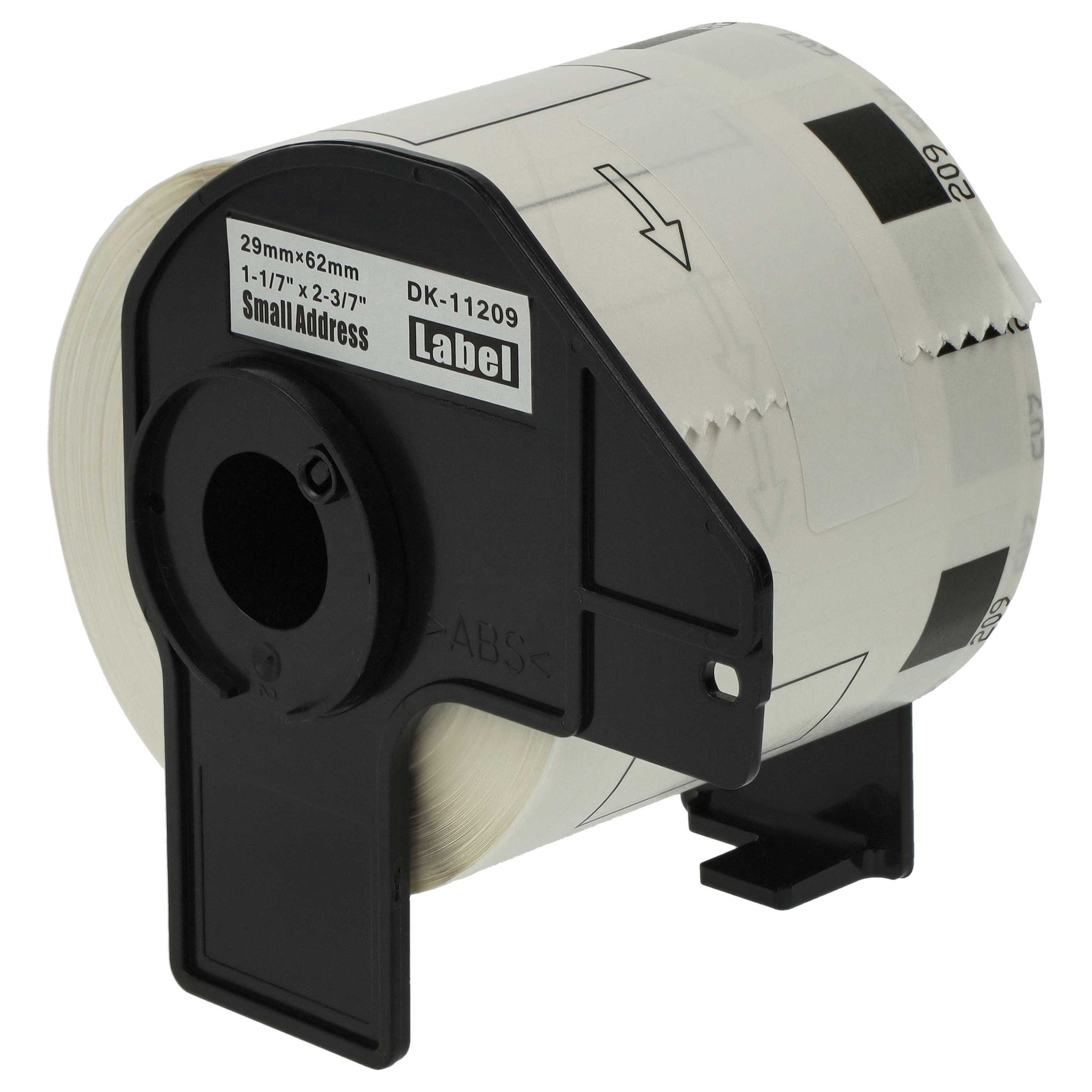 Vhbw - Etiketten-rolle Mit Halter 62mm X 29mm (800 Etiketten) Kompatibel Mit Brother Pt Ql500bw, Ql-550, Ql500bs Etiketten-drucker - Premium
