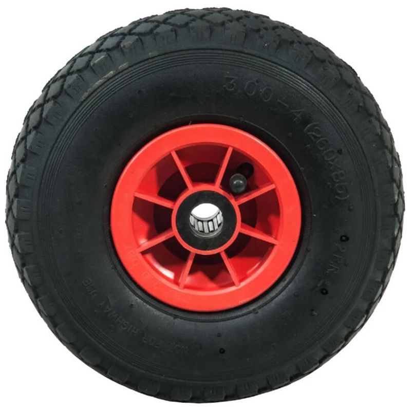 2gt Räder Und Rollen – Satz Mit 4 Aufblasbaren Rädern 260 X 85 Mm – 20 Mm Bohrung – Rollenlager – Tragfähigkeit 405 Kg Auf 4 Rädern – Für Transportwagen Und Hubwagen