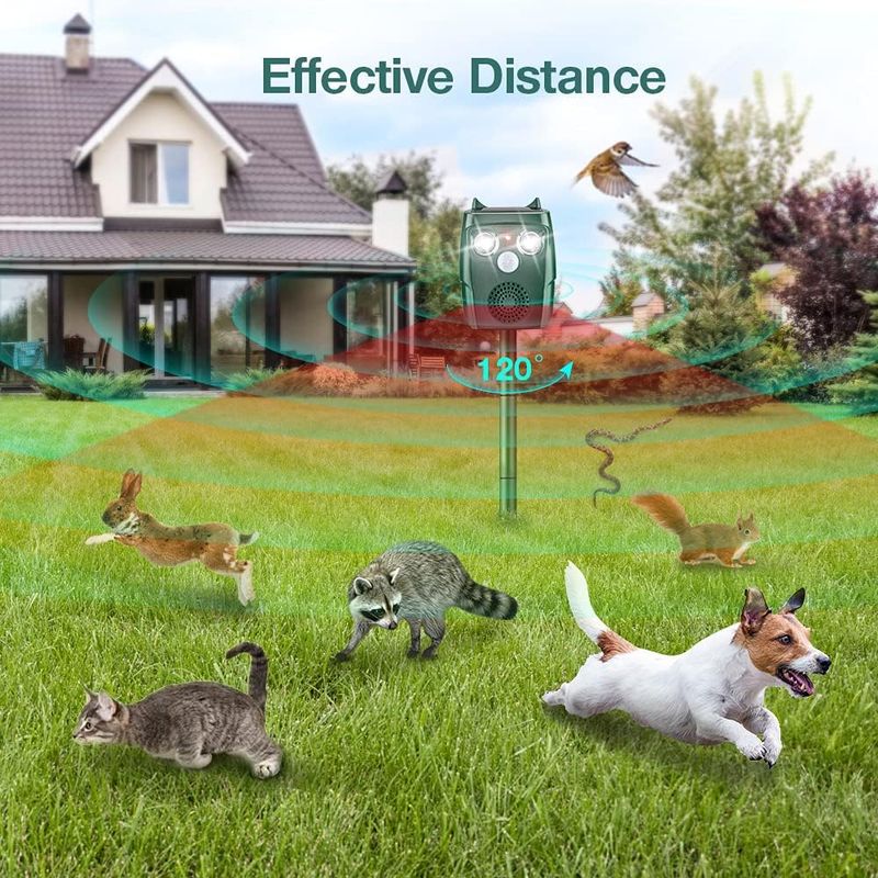 Katzenabwehrgerät Für Den Außenbereich, Solarbetriebenes Ultraschall-katzenabwehrgerät, Usb-solar-aufladbares Ultraschall-katzenabwehrgerät, Gartentierabwehrgerät Gegen Katzen, Vögel, Füchse, Mäuse, R