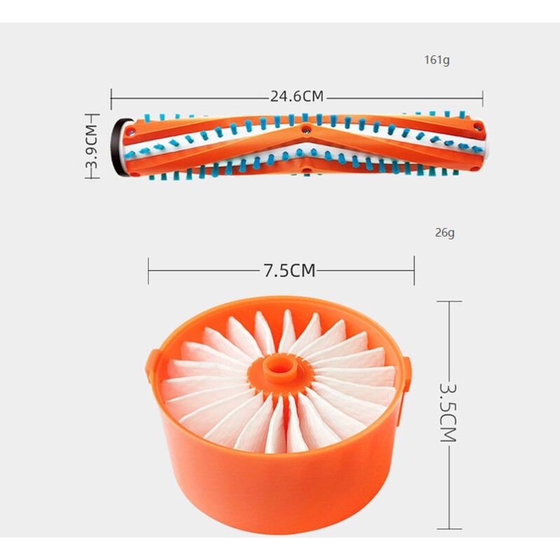 Ersatzteil Für Die Akku-staubsauger Black & Decker Bsv2020g Und Bsv2020p. Lieferumfang: 1 Rotierende Bürste, 3 Filter.