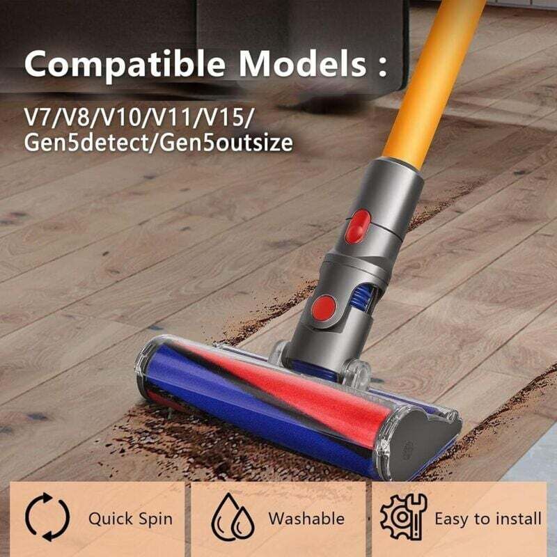 Weiche Walzenbürste – Zubehör Für Dyson V8 (sv10), V10 (sv12), V11 (sv14) Und V15 Staubsauger, Elektrische Weiche Walzenbürste Für Hartböden