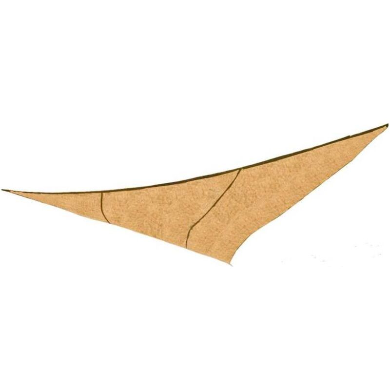 Dreieckiges Sonnensegel Aus Naturjute, 3,60 M – 300 G/m² Dichte – Sonnenschutz Für Außenbereiche – Schnellmontage – Jardiline