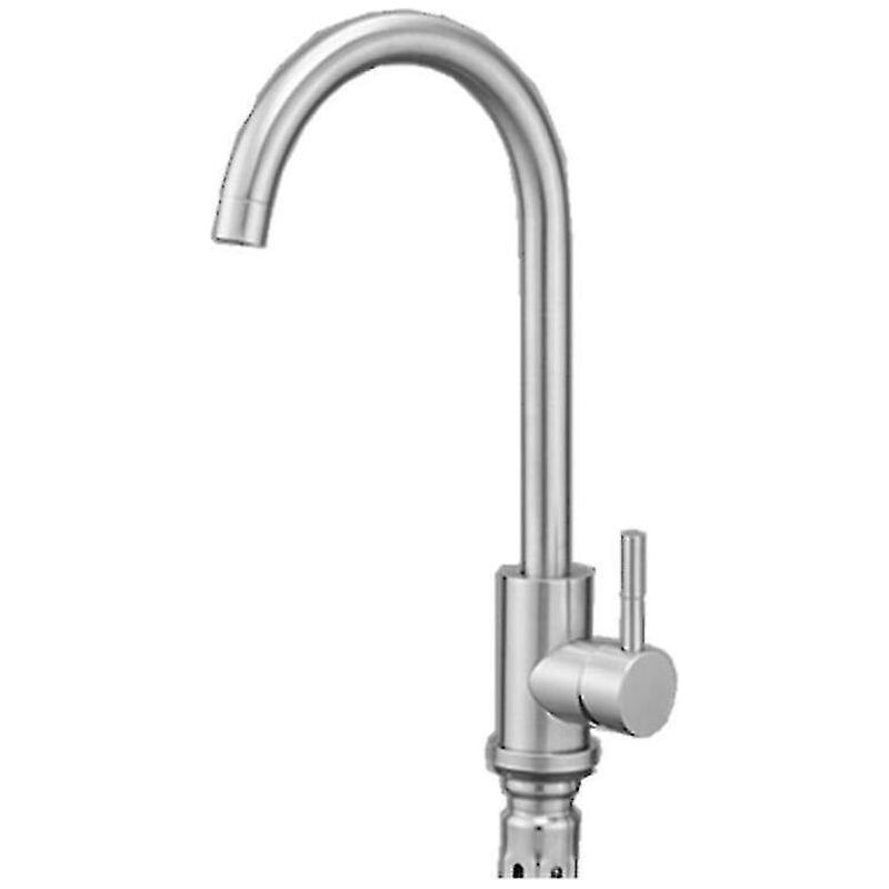 Küchenarmatur Aus Edelstahl Sus304, Nur Für Kaltwasser, Oberfläche In Gebürstetem Nickel, Ideal Für Wohnmobile.