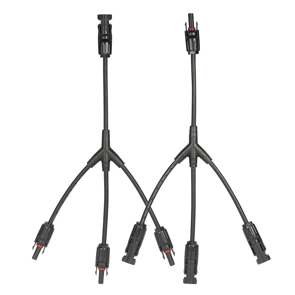 Asupermall – Y-förmiger Mc4-solarpanel-kabelverbinder – 1 Paar Stecker/fff Und Buchse/mmm – Uv- Und Wasserbeständig – Schwer Entflammbar – Schnellmontage