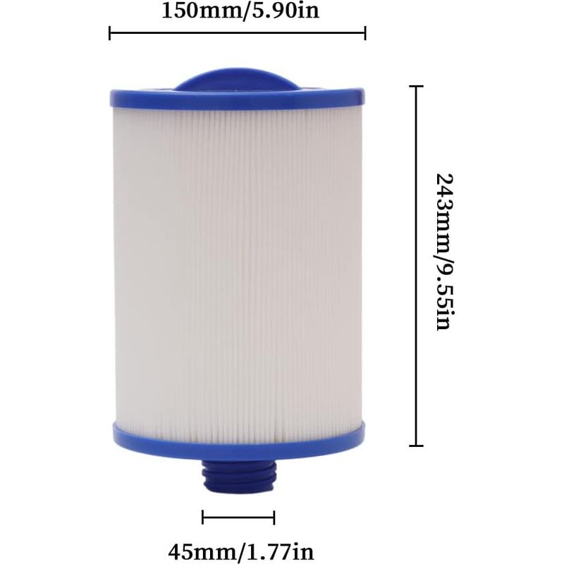 Spa-filter, 2er-pack Ersatzkartuschen Für Pleatco Pww50 Poolfilter, Unicel 6ch-940, Filbur Fc-0359, 45 Quadratfuß Spa-filter