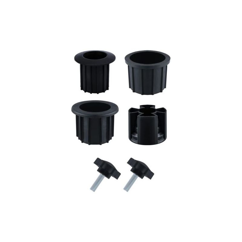 Set Mit 6 Schirmständern, Schirmständer-zubehör Mit Schwarzer Befestigungsschnur, Für Terrassentisch, Balkon, Garten (schwarz)