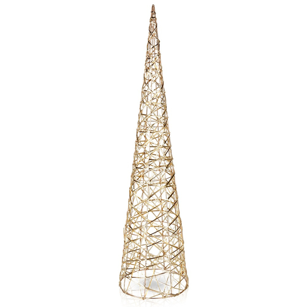 Weihnachtsbaum, Leuchtend, Kegel, Goldfarben, 40 Leds, 80 Cm