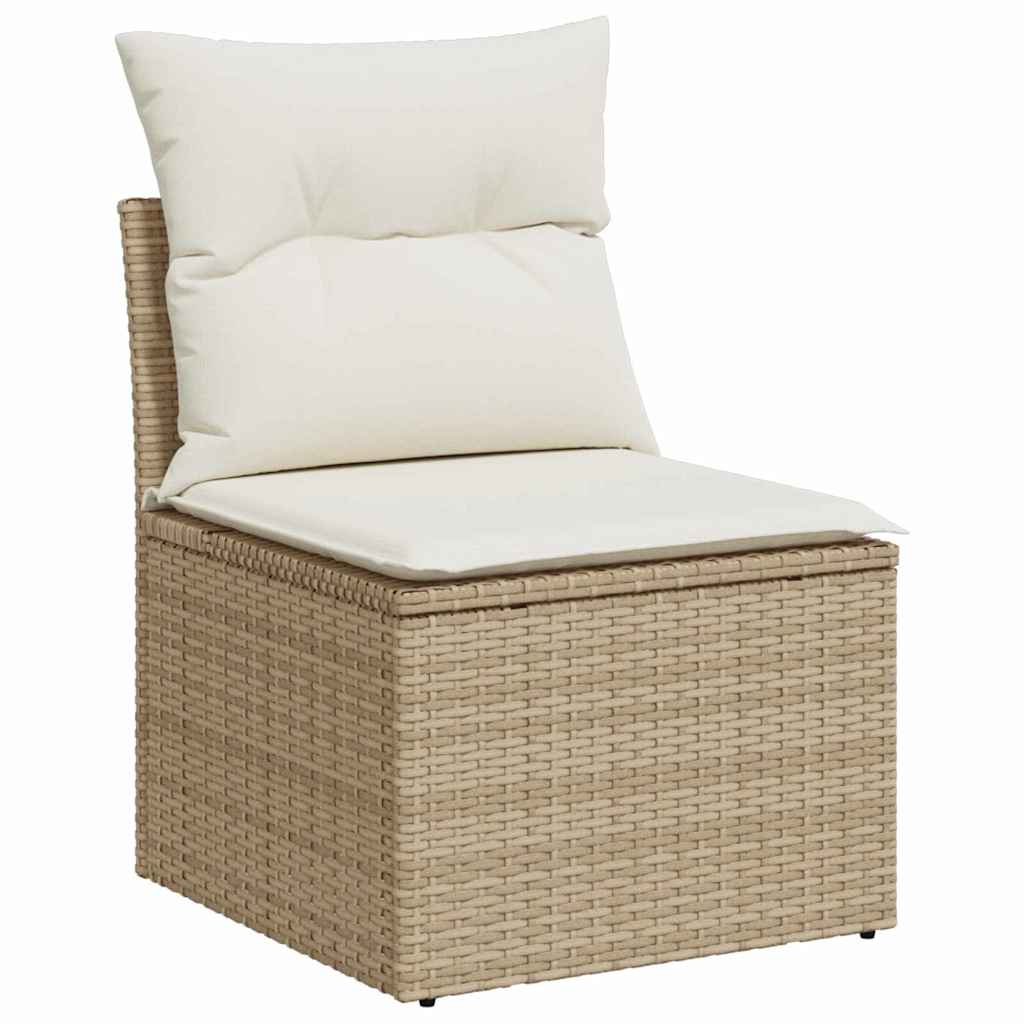 Maison Exclusive - Gartensofa-set 7 Stk. 6-sitzer Beige Und Creme