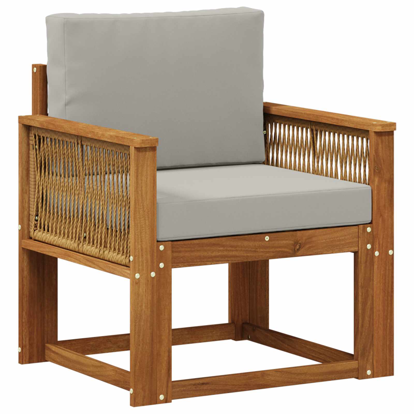 Maison Exclusive - Outdoor Mittelsofa Natur Und Hellgrau 63 X 71