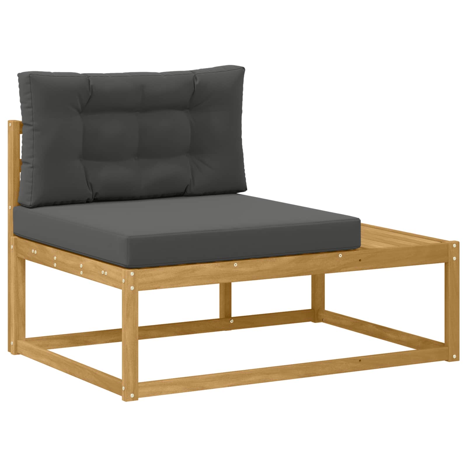 Maison Exclusive - Outdoor End Sofa Polyester Whitewash Und Anthr
