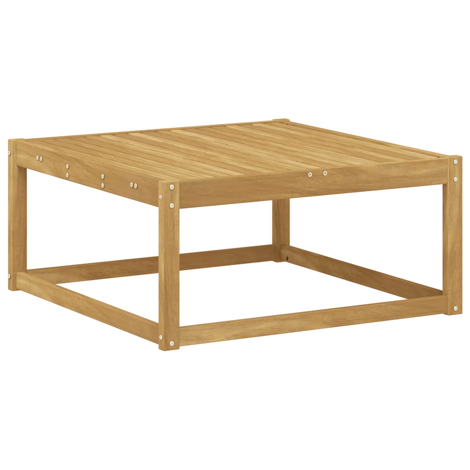 Maison Exclusive - Outdoor-fußhocker Massivholz Akazie Weiß Gewas