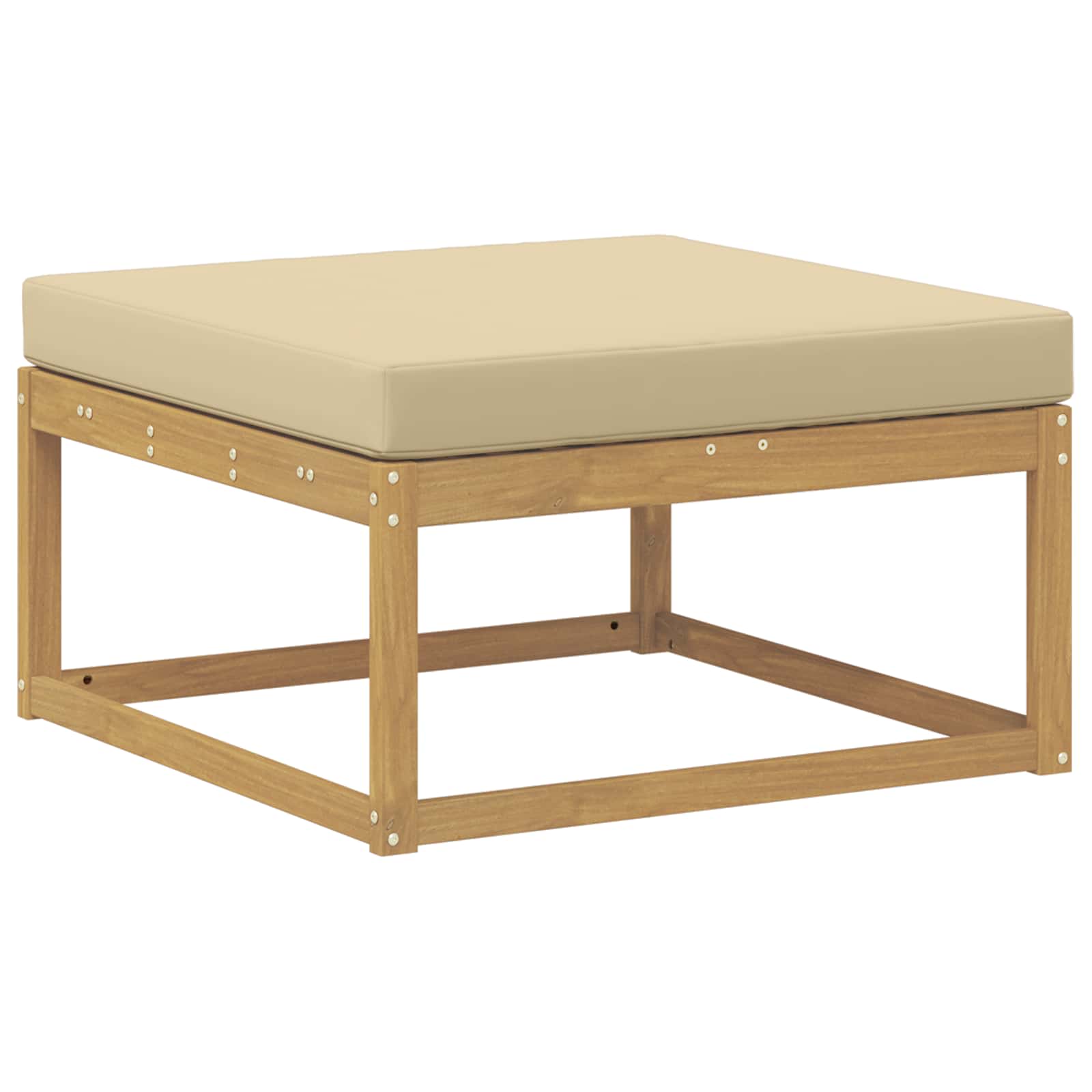 Maison Exclusive - Outdoor-fußhocker Polyester Weiß Gewaschen Und