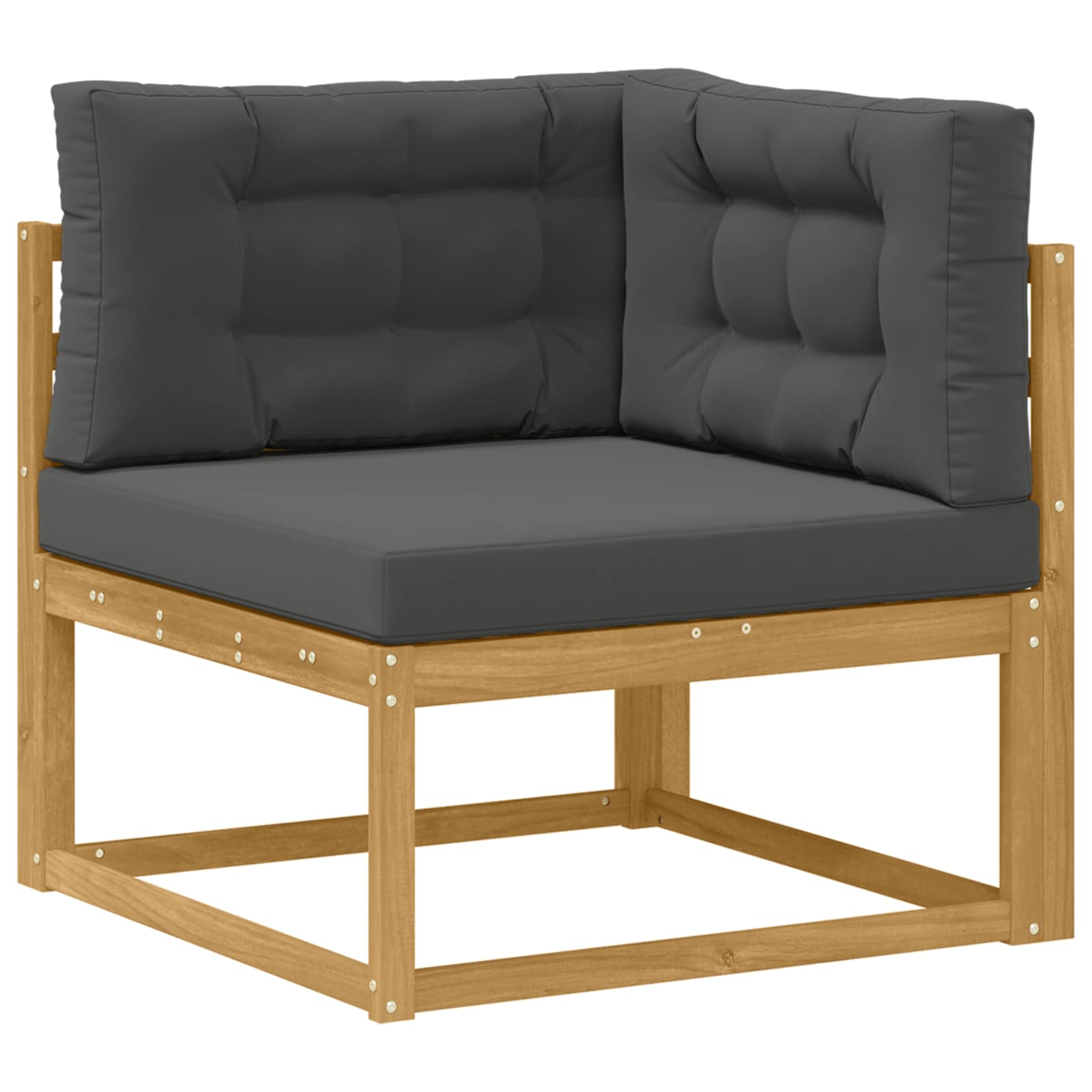 Maison Exclusive - Outdoor Ecksofa Polyester Whitewash Und Anthra