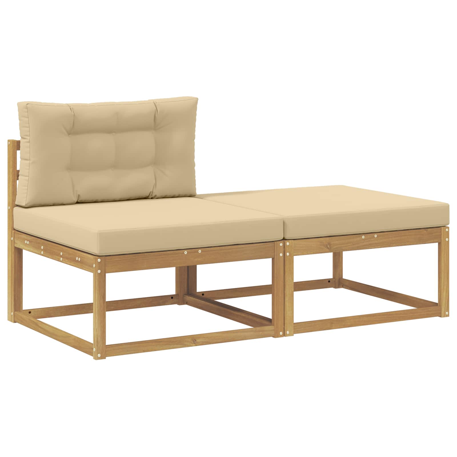 Maison Exclusive - Outdoor-fußhocker 2 Stk. Polyester Weiß Gewasc