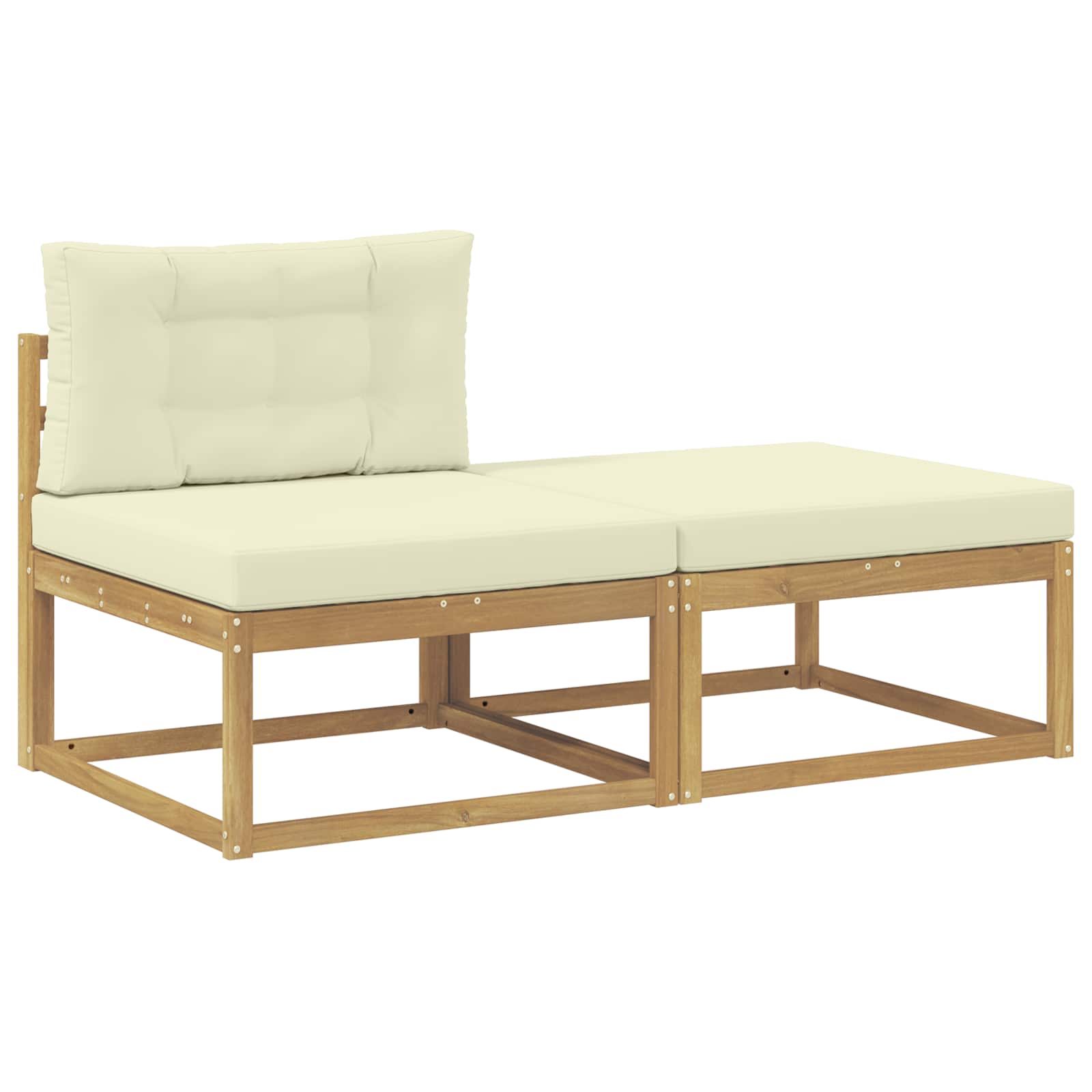 Maison Exclusive - Outdoor-fußhocker 2 Stk. Polyester Whitewash U