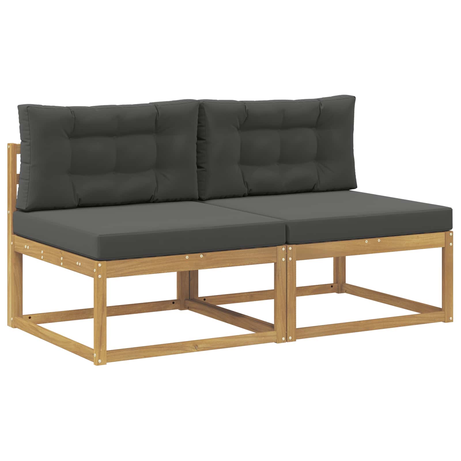 Maison Exclusive - Outdoor Mittelsofa 2 Stk. 2-sitzer Polyester
