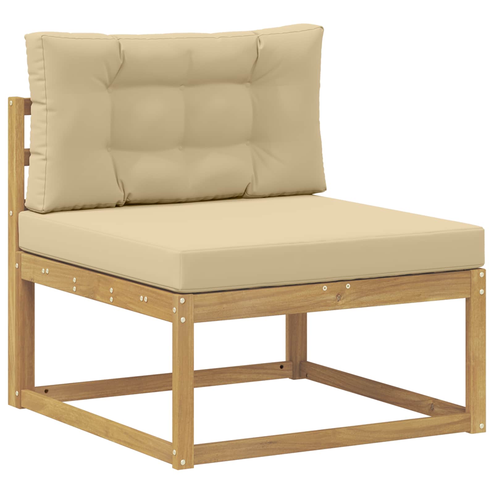 Maison Exclusive - Outdoor Mittelsofa Polyester Weiß Gewaschen Un