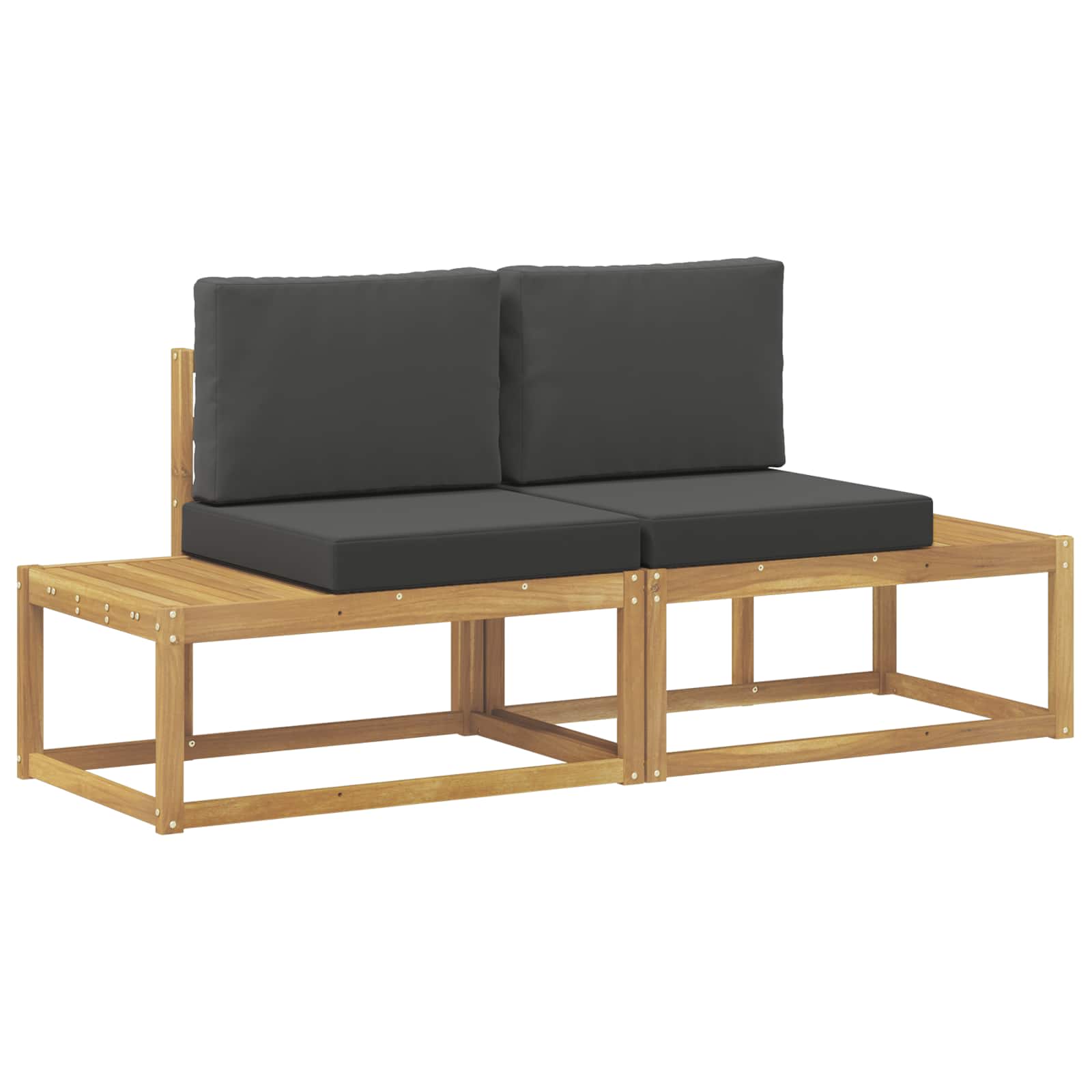 Maison Exclusive - Outdoor End Sofa 2 Stk. 2-sitzer Massivholz Ak