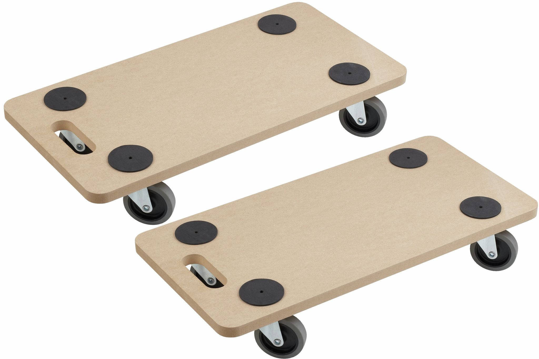 Metafranc Transportroller 590 X 290 Mm - 2 Stück - 200 Kg Tragkraft - Mdf-platte Mit Tpe-rädern