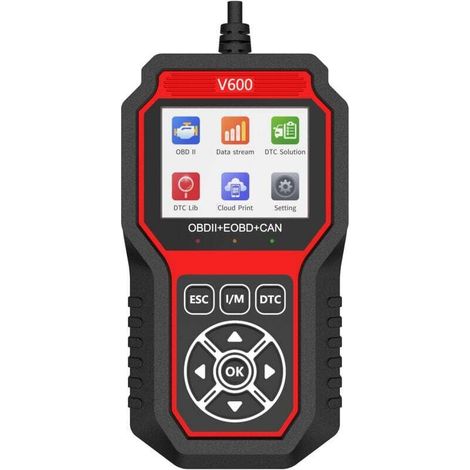 Fahrzeugdiagnosegerät, Universelles Obd2-diagnosegerät Für Fahrzeuge (französisch), Motorfehlercode-lesegerät, Fahrzeugfehlercode-löscher Für Alle Obdii-protokolle Von Fahrzeugen Seit 1996