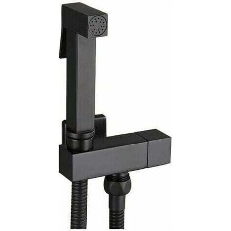 Komplettes Toiletten-bidet-set Aus Schwarzem Messing Für Verbesserte Persönliche Hygiene Und Mehr Komfort.