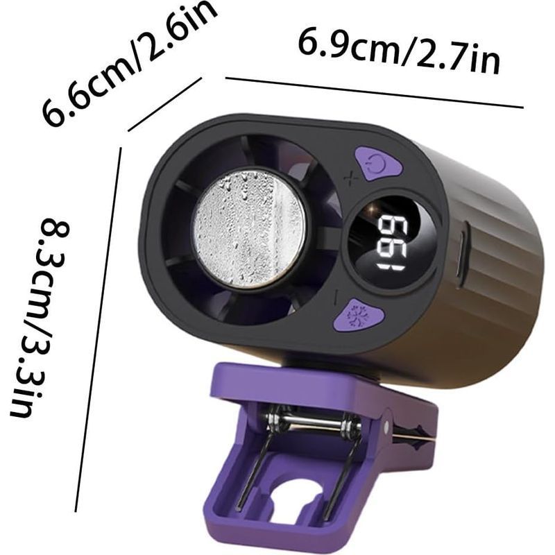Tragbarer Sommerventilator, Usb-wiederaufladbarer Luftzirkulator, 360-grad-drehung, Leise Und Energiesparende Technologie, Ideal Für Reisen, Camping Und Strand.