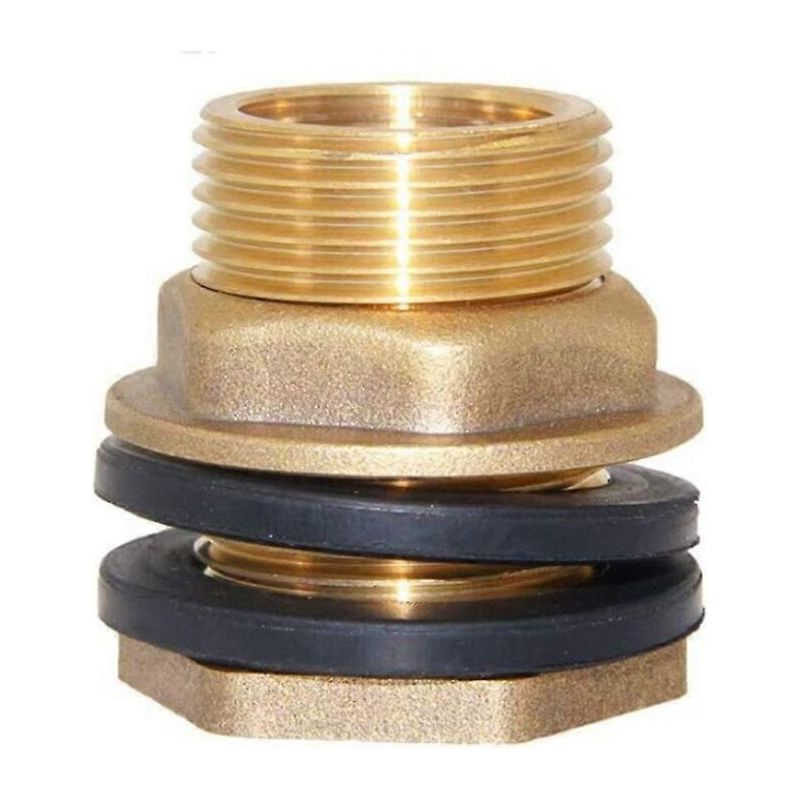 Wassertankverschraubung Aus Massivem Messing, 1" Innengewinde Und 1-1/4" Außengewinde, Für Schottverschraubungen.